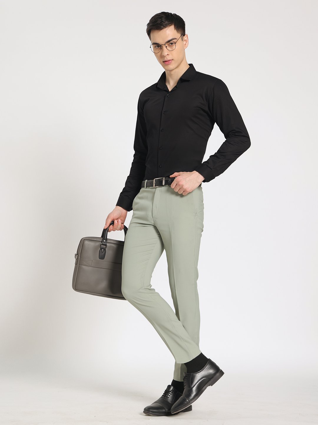 MM-21 Sea Green Men’s Slim Fit Formal Trousers – Smart Casual Wear-CM08